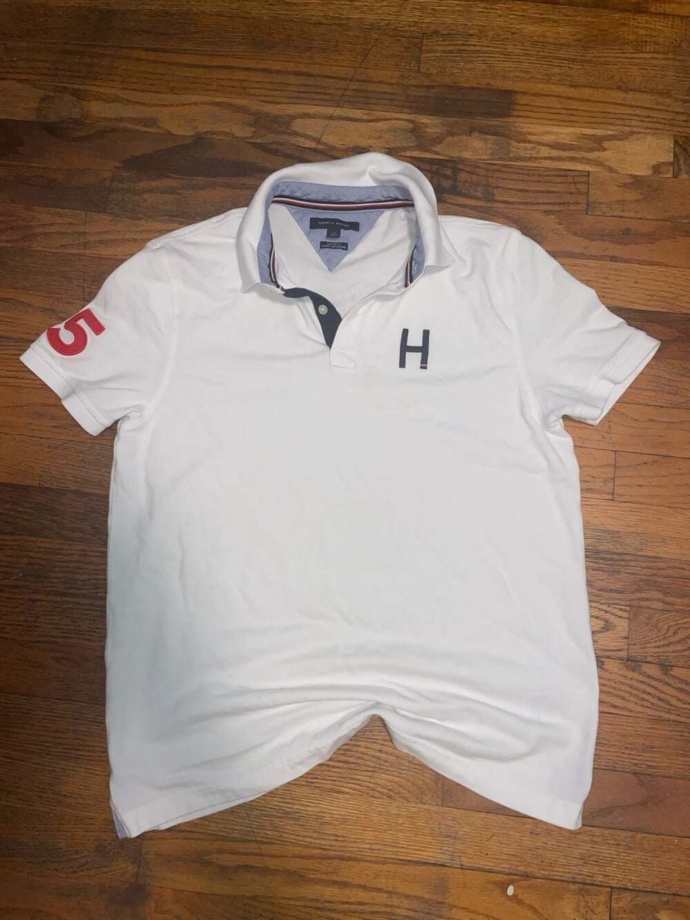 Tommy Hilfiger Custom Fit Polo Size L White 85
